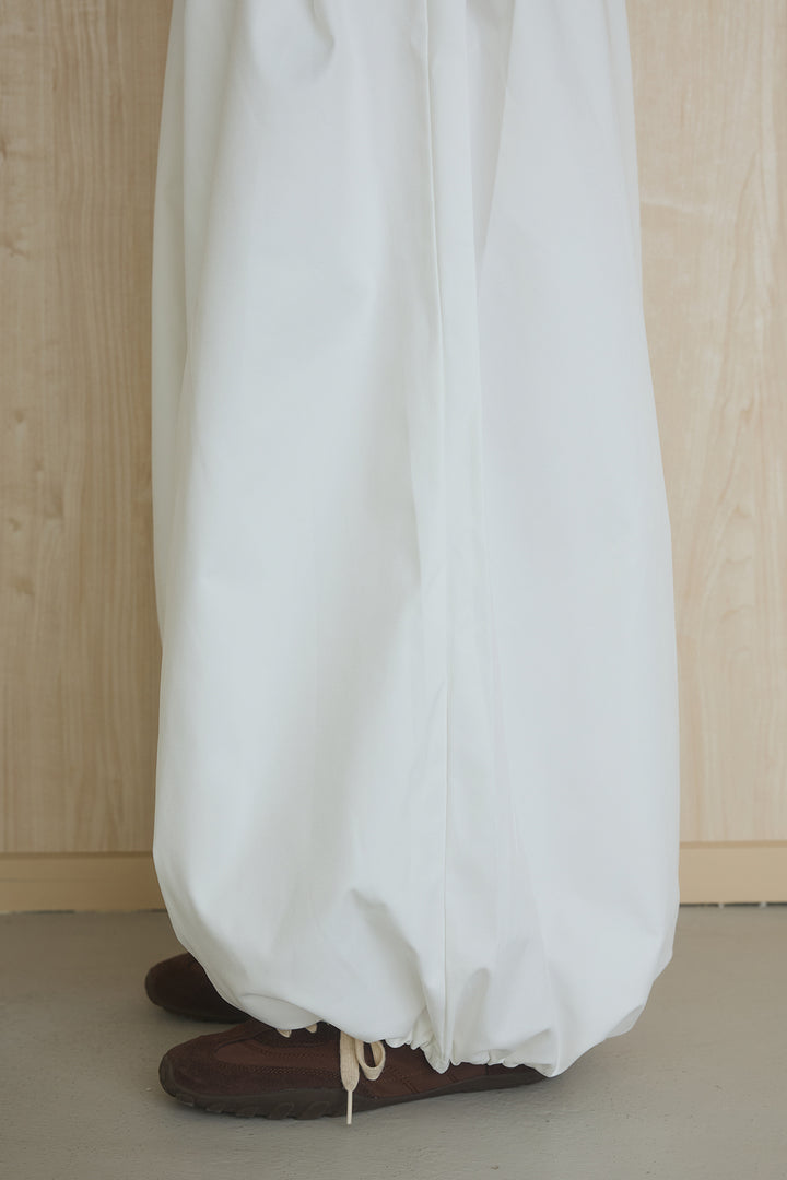 裾絞りワイドパンツ