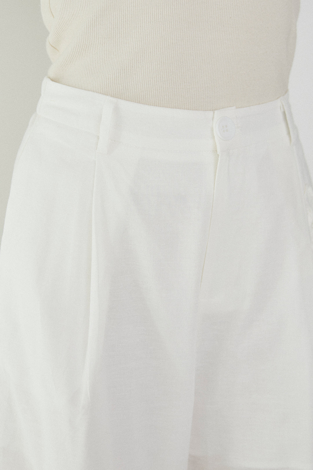 麻混サイドニュアンス柄パンツ