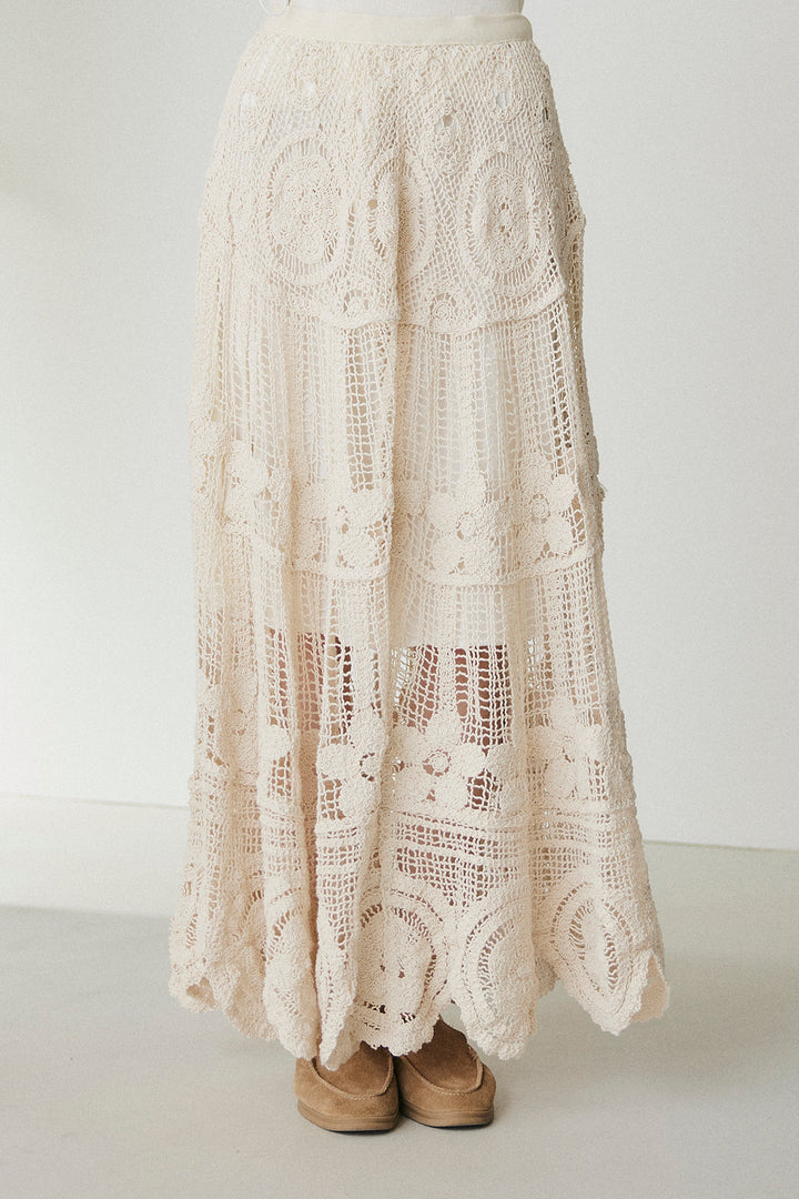 ランダム編みスカート