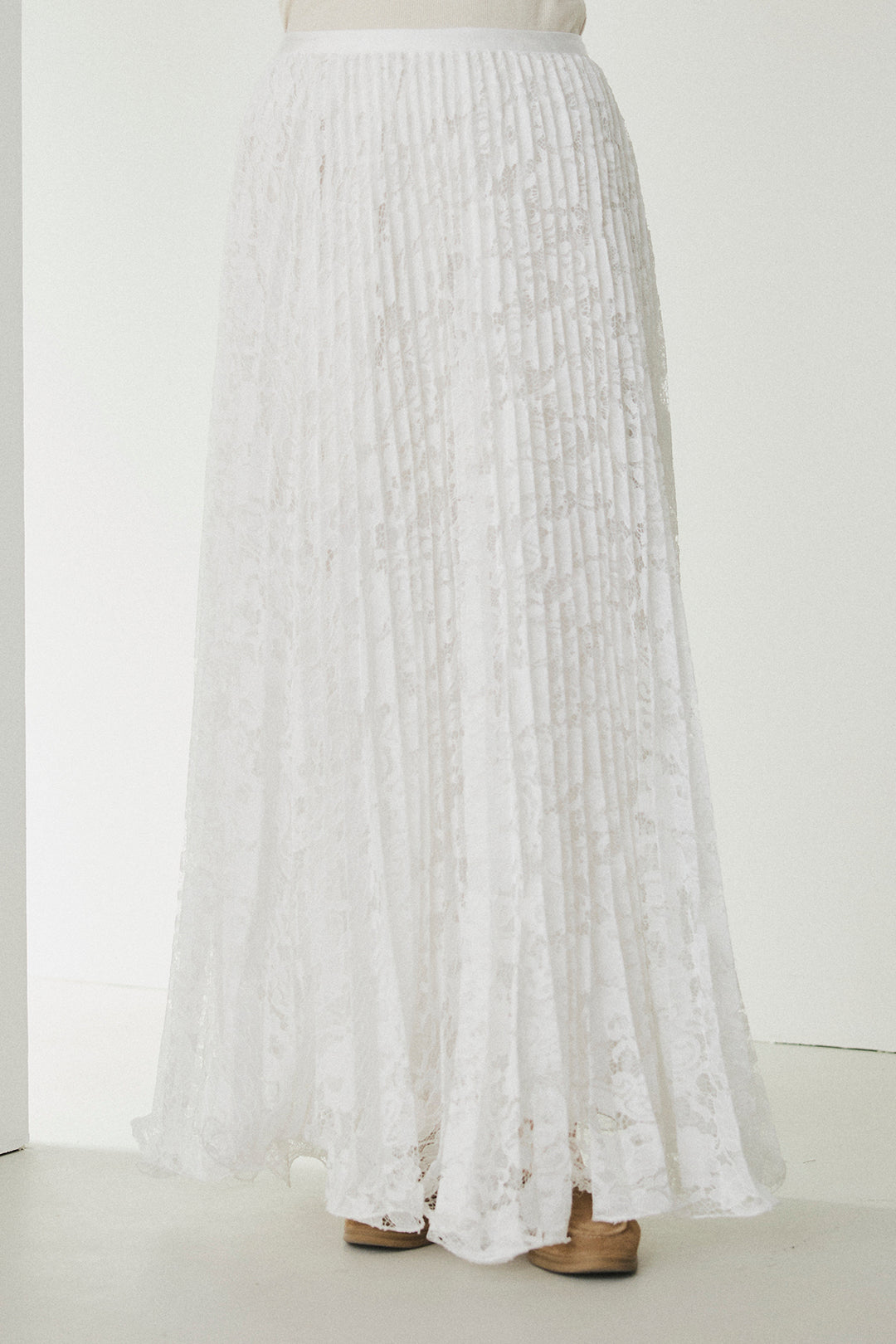 [SET]リネンブレンドシアーサファリシャツ+リラックスプリーツスカート(2set)