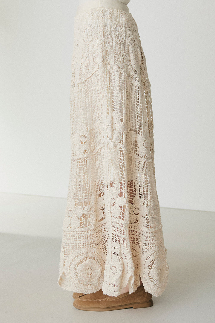 ランダム編みスカート