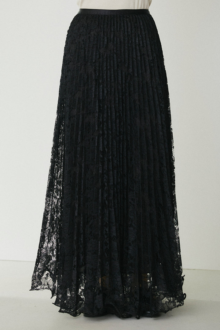 [SET]リネンブレンドシアーサファリシャツ+リラックスプリーツスカート(2set)