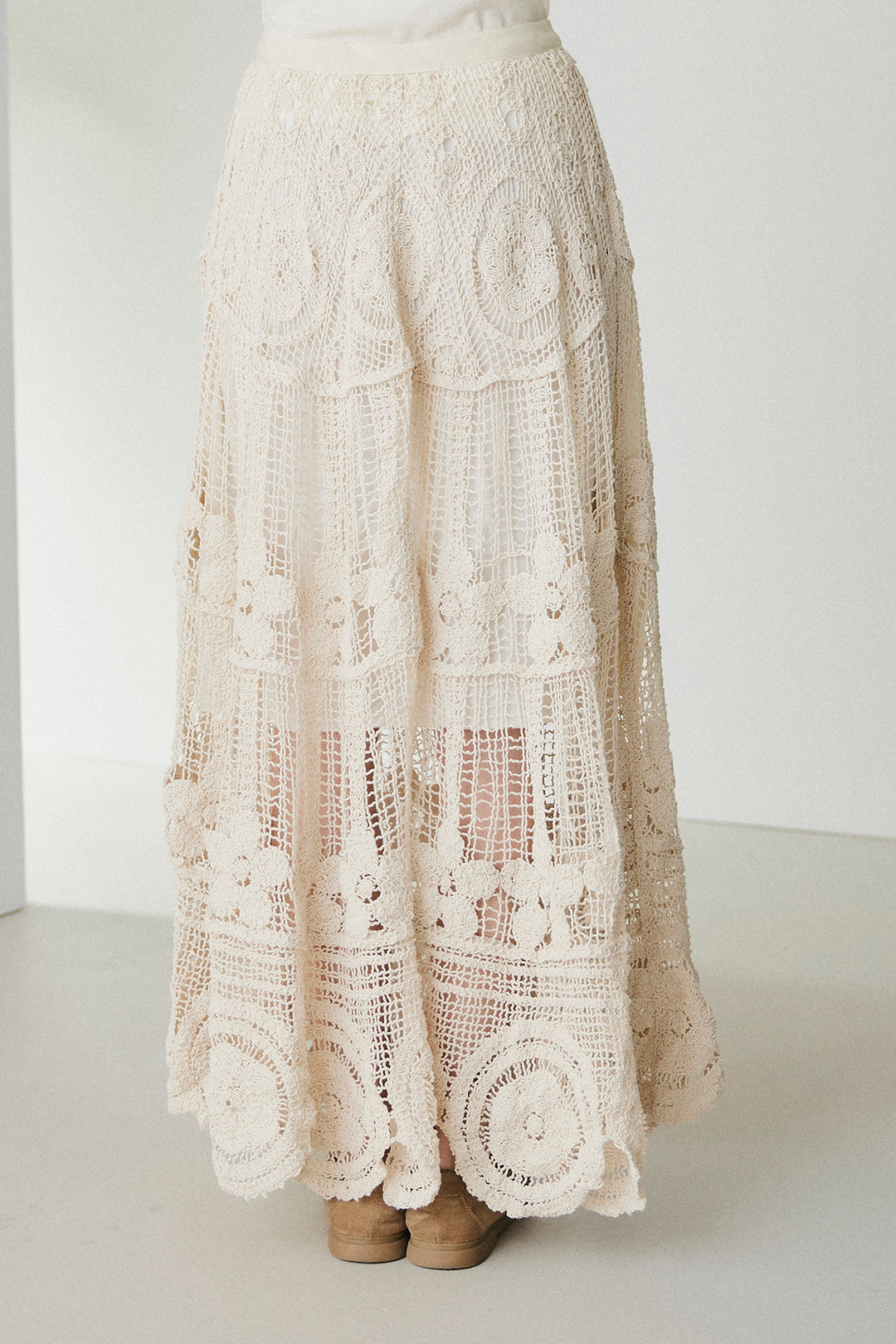 ランダム編みスカート