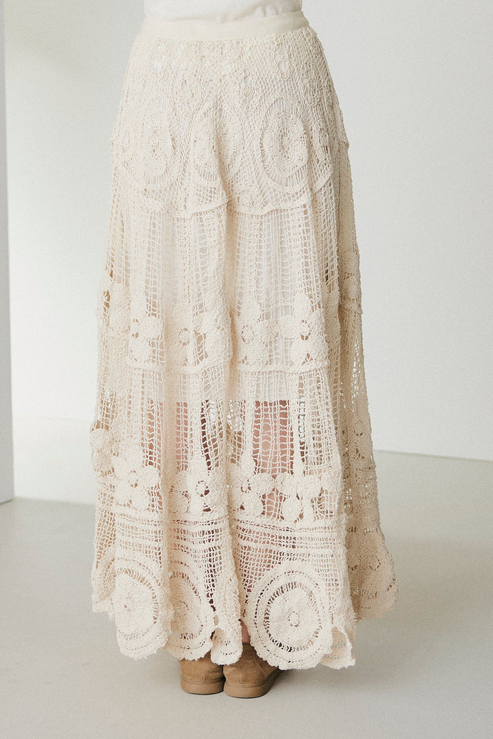 ランダム編みスカート