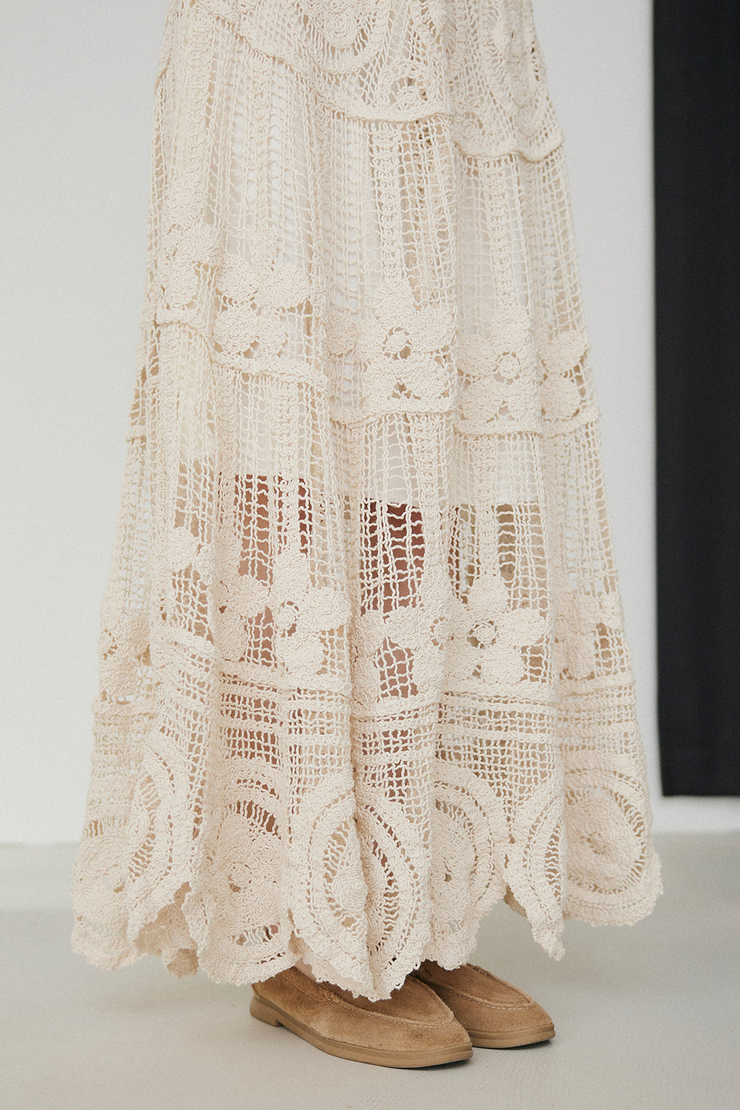 ランダム編みスカート