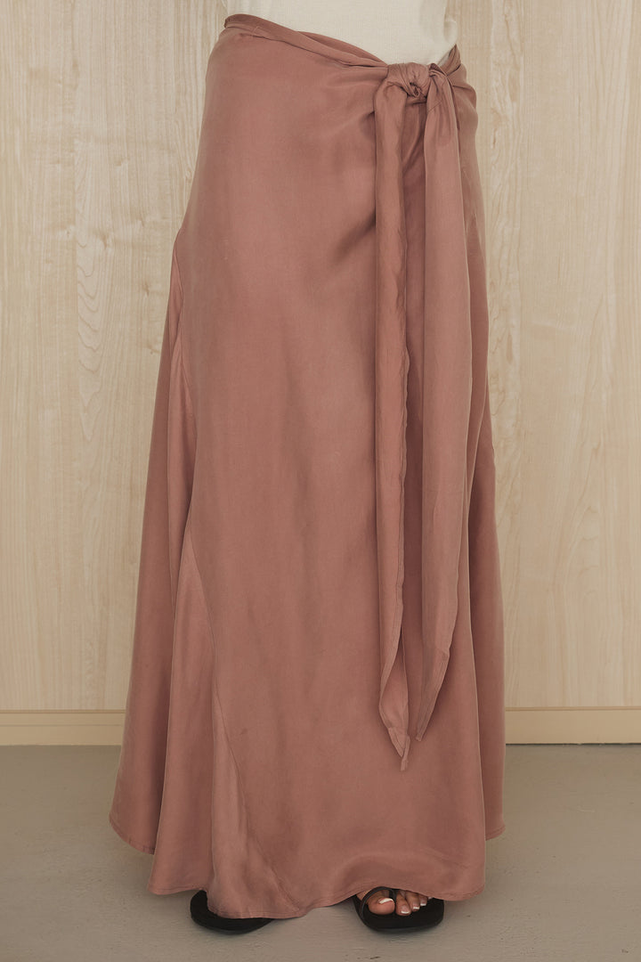 [SET]透かしレース編みフレンチニット+巻きロングスカート(2set)