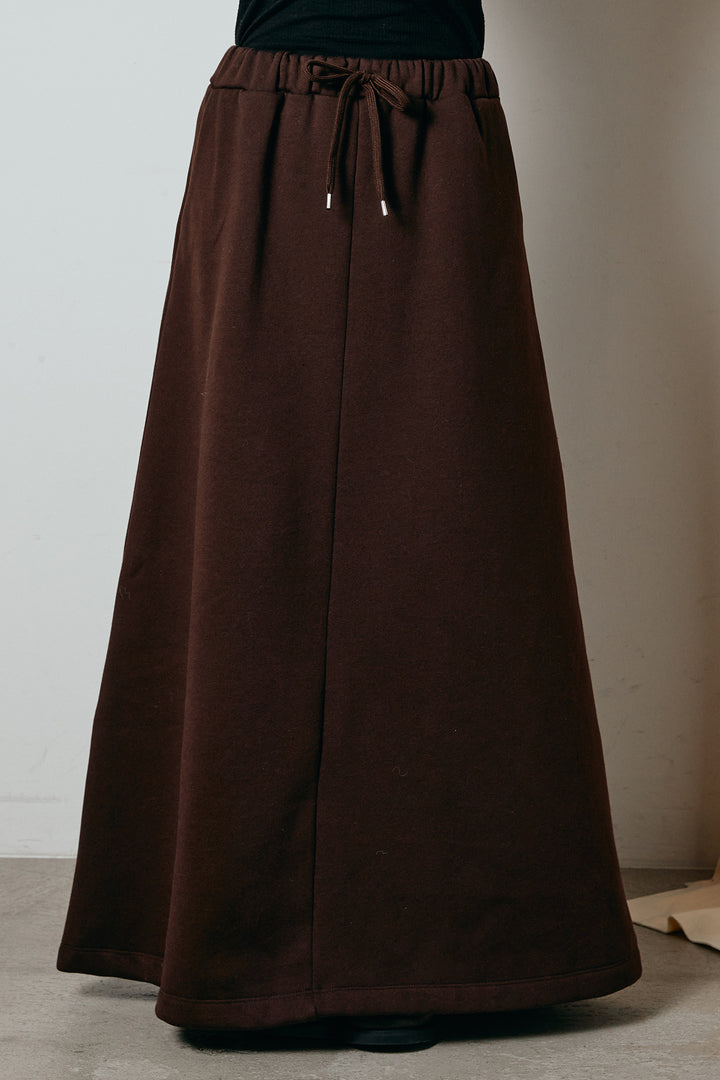 裏起毛スウェットロングマキシスカート