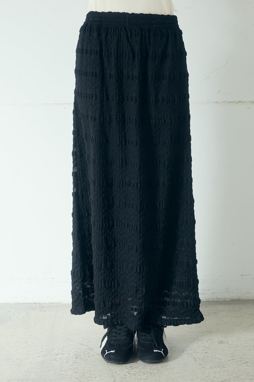 [SET]ナイロンツイルフィールドジャケット+ジャガードカットソータイトスカート(2set)