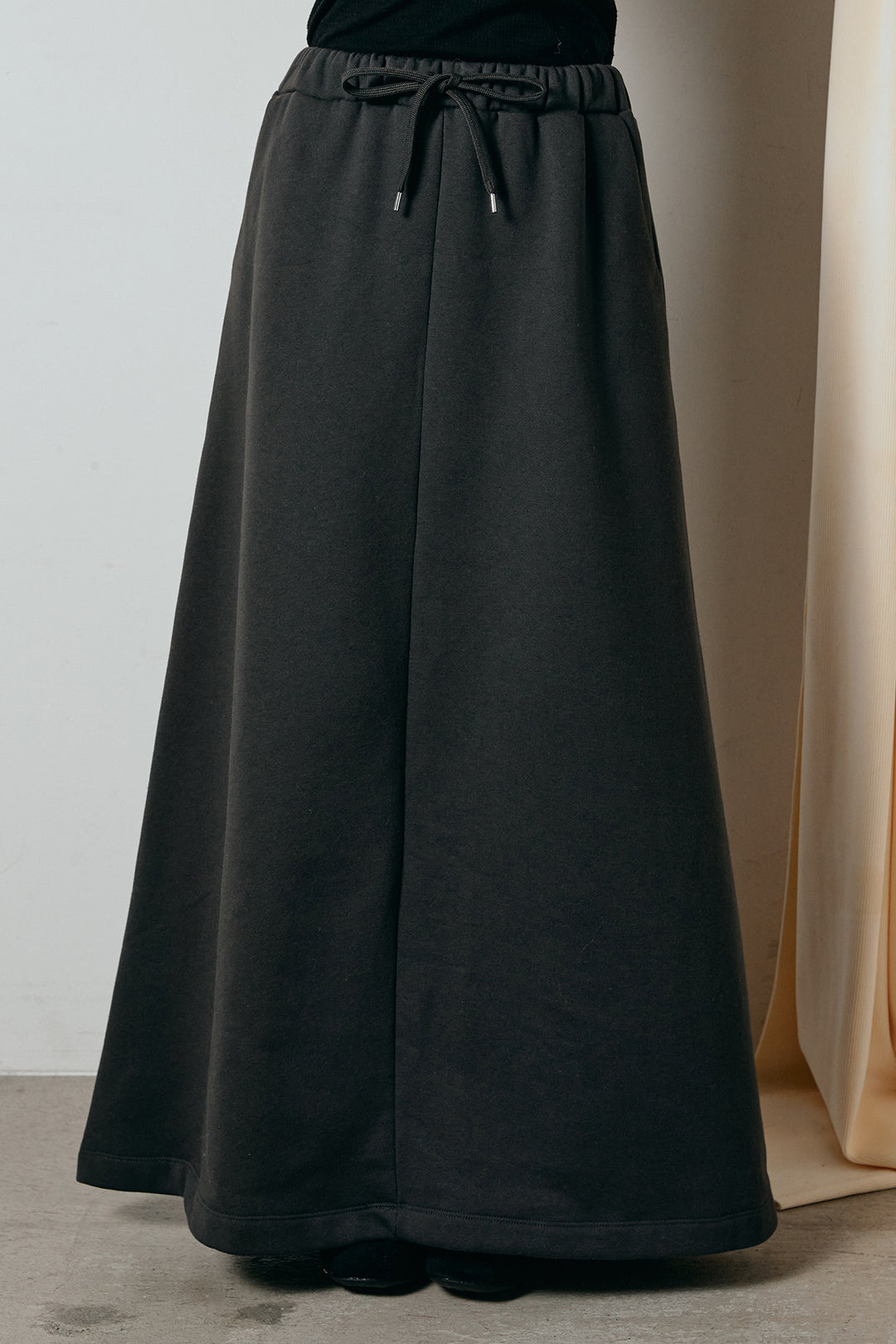 裏起毛スウェットロングマキシスカート