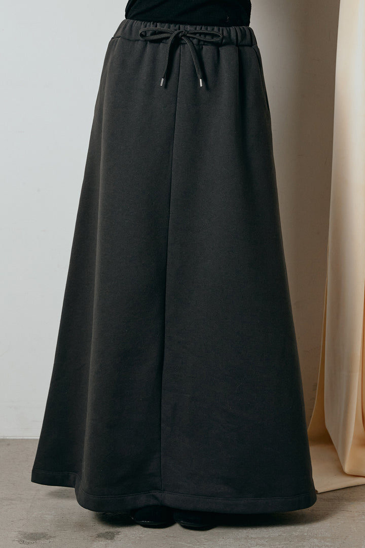 裏起毛スウェットロングマキシスカート