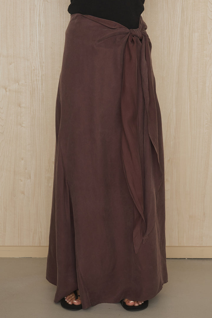 [SET]透かしレース編みフレンチニット+巻きロングスカート(2set)