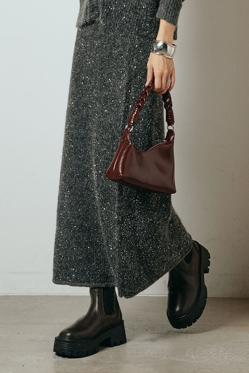 ミニラメニットスカート