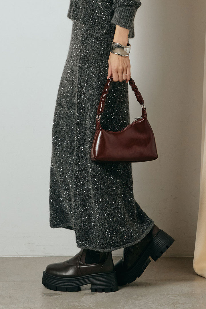 ミニラメニットスカート