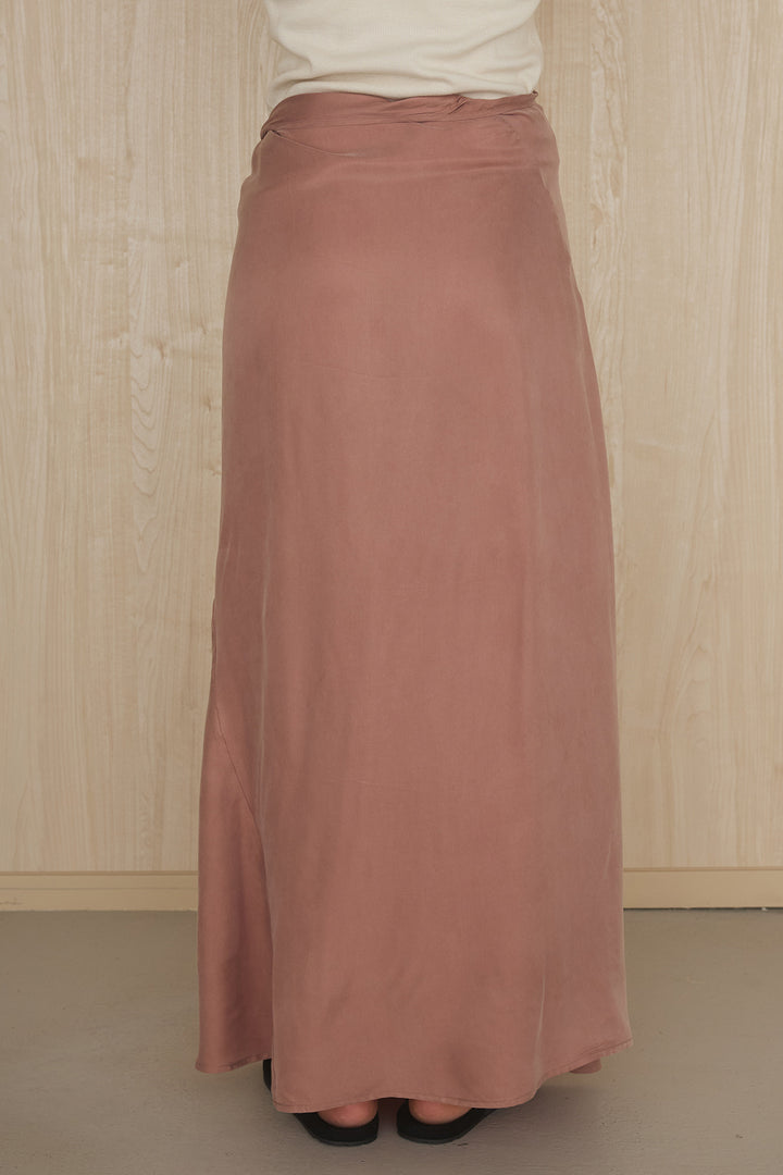 [SET]透かしレース編みフレンチニット+巻きロングスカート(2set)