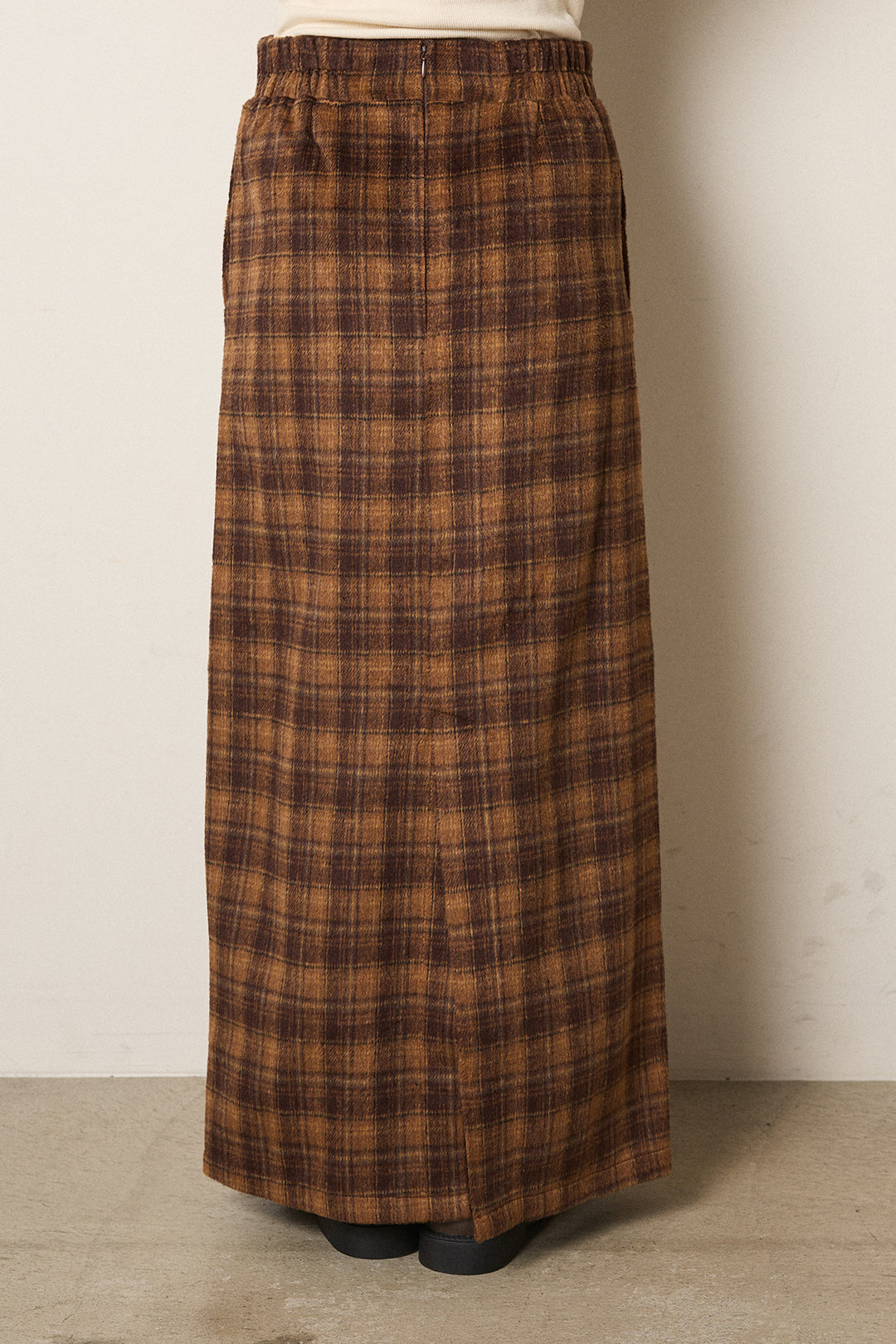 シャギーチェックストレートスカート