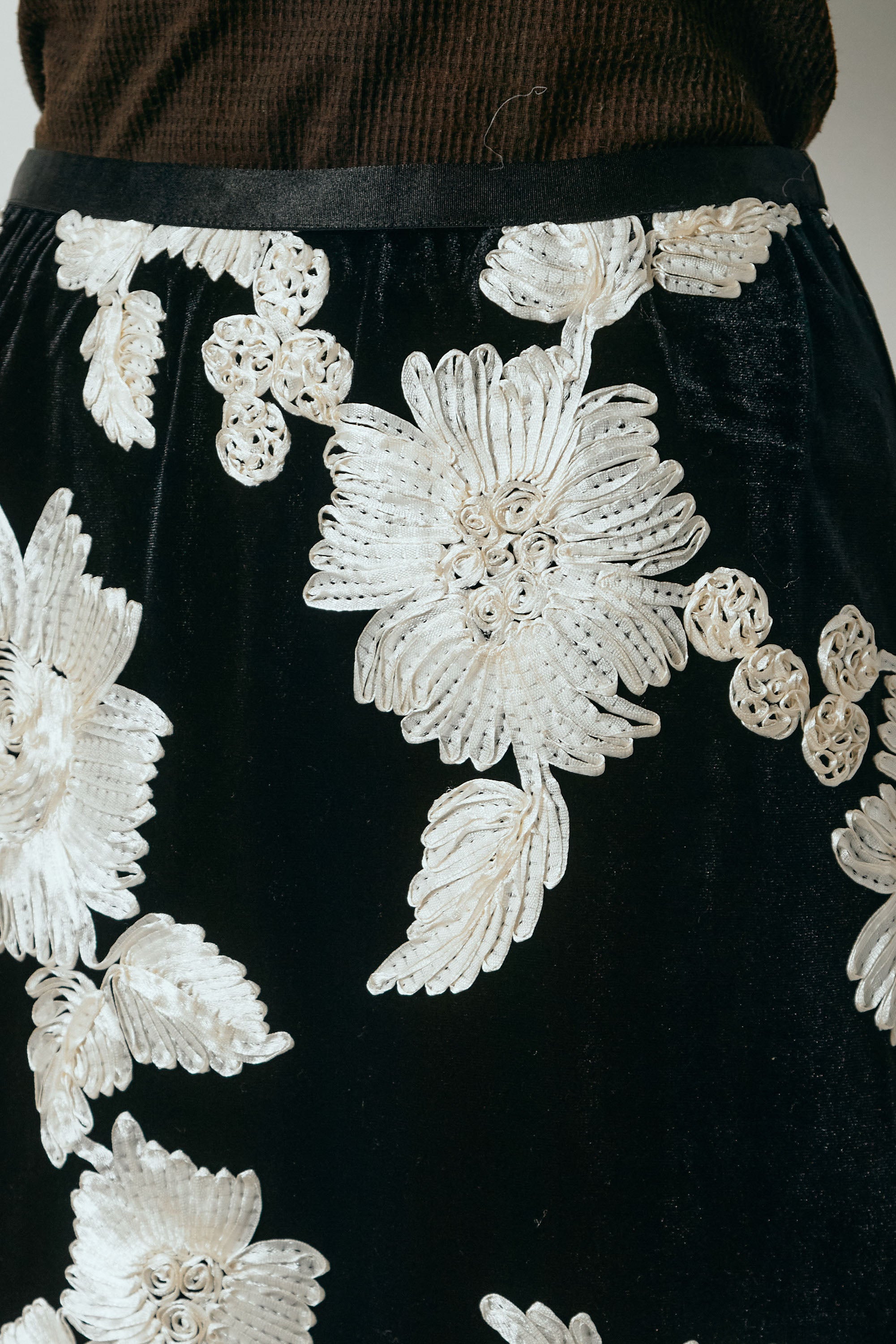 フラワー刺繍ワイドスカート – ESICA