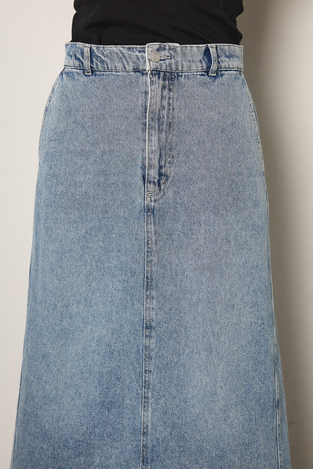 [SET]フラワー刺繍レースブラウス+デニムロングフレアスカート(2set)