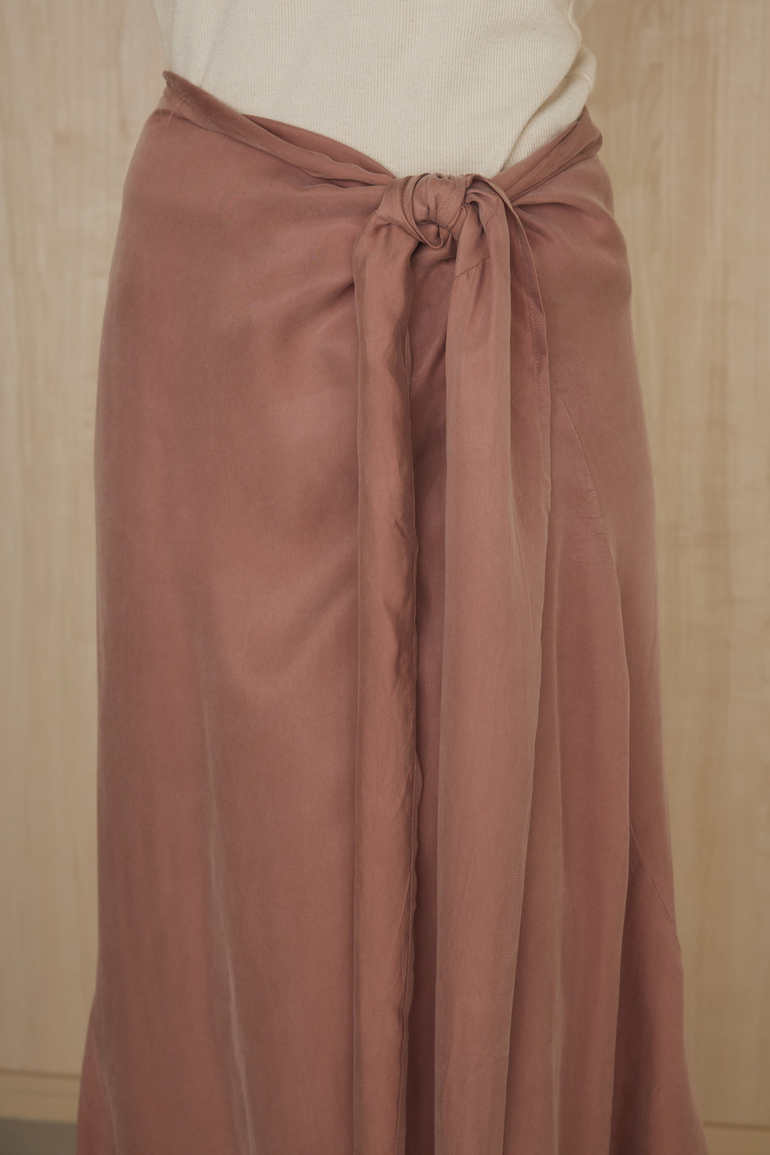 [SET]透かしレース編みフレンチニット+巻きロングスカート(2set)