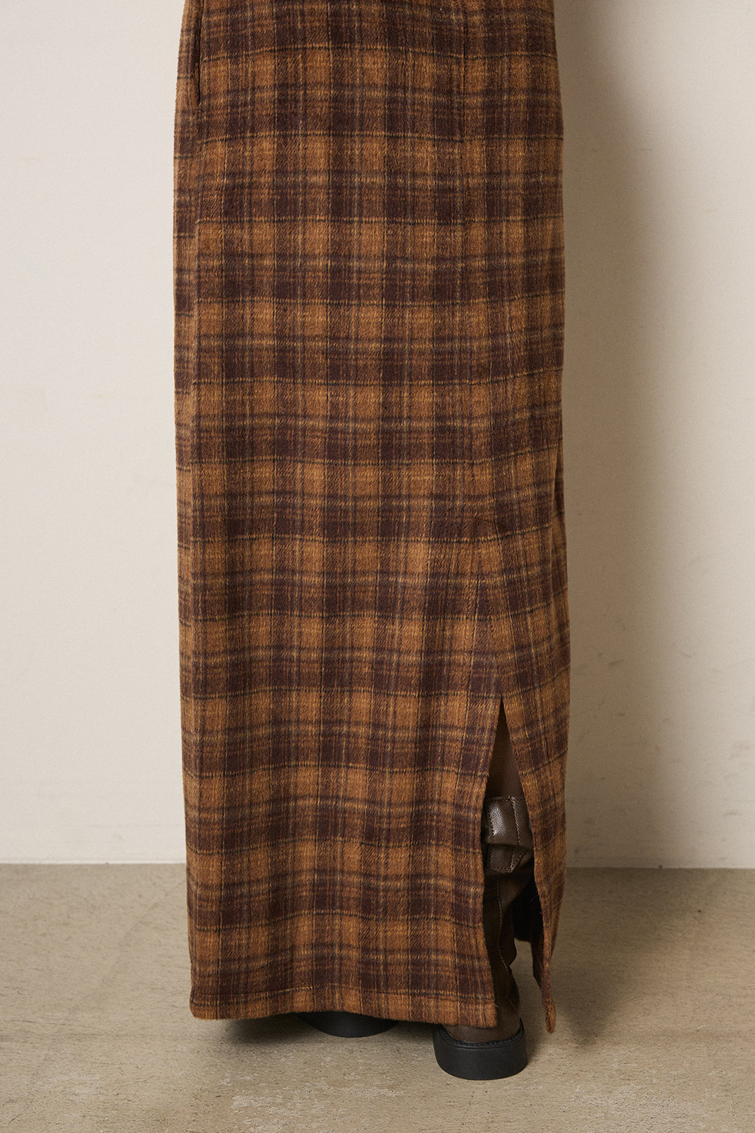 シャギーチェックストレートスカート