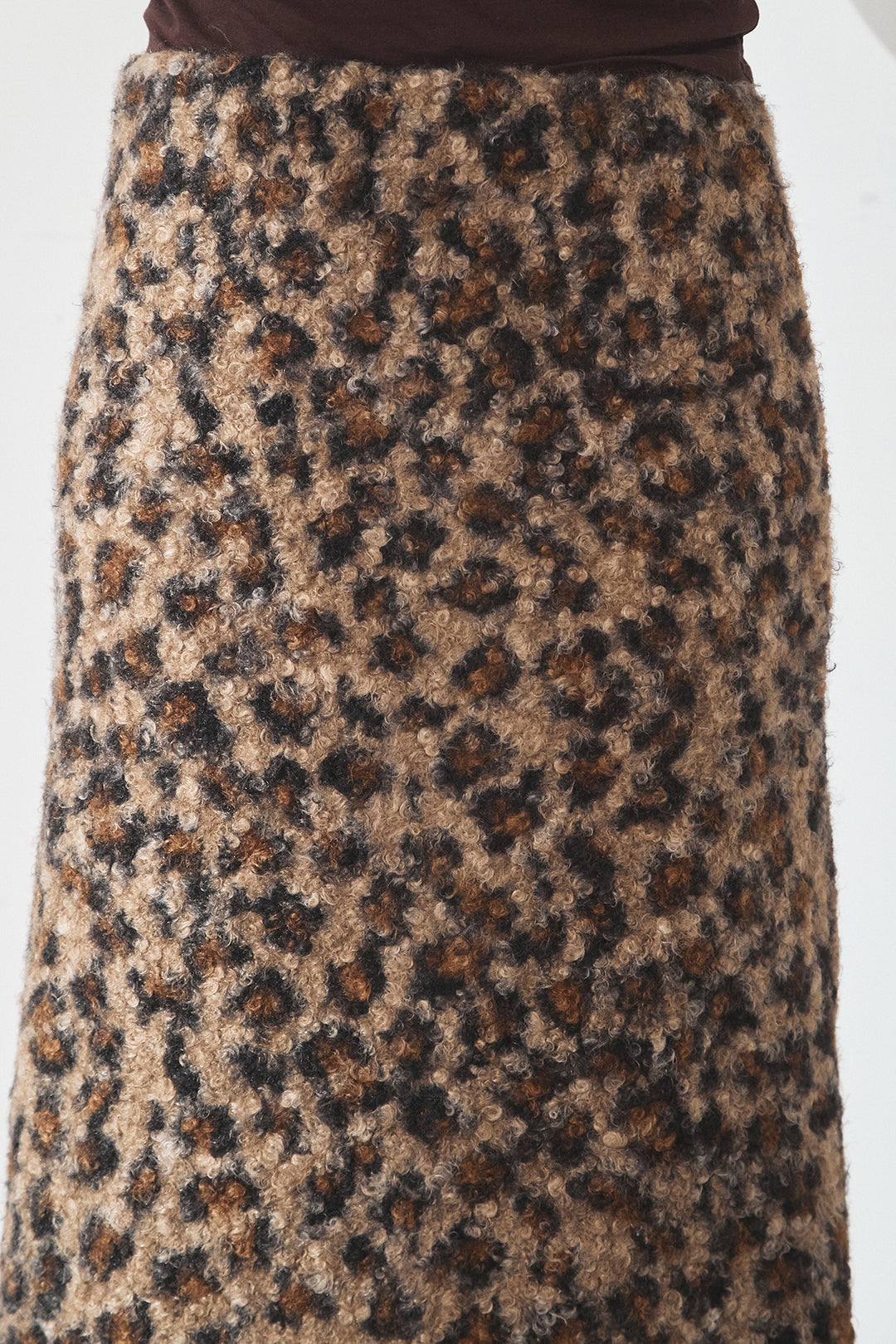 【即納】レオパード柄ボアスカート