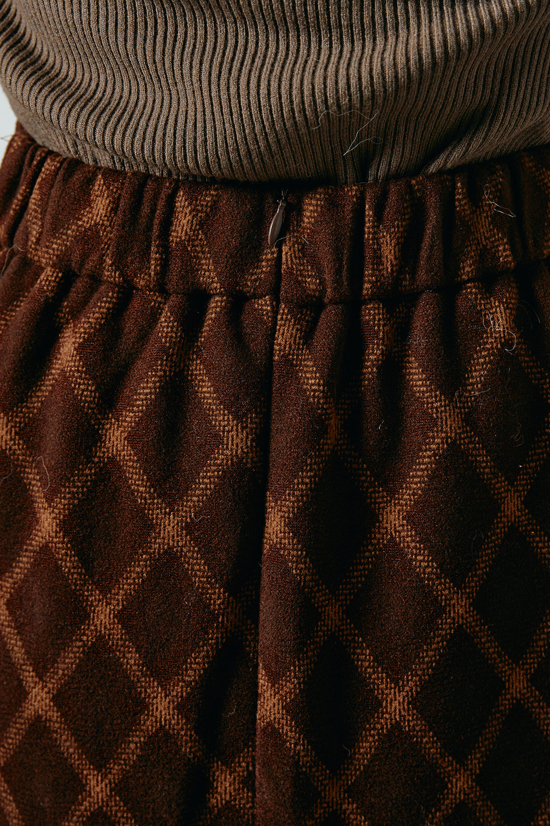 [SET]ロゴスタジャンボアブルゾン+フロッキー起毛チェックスカート(2set)