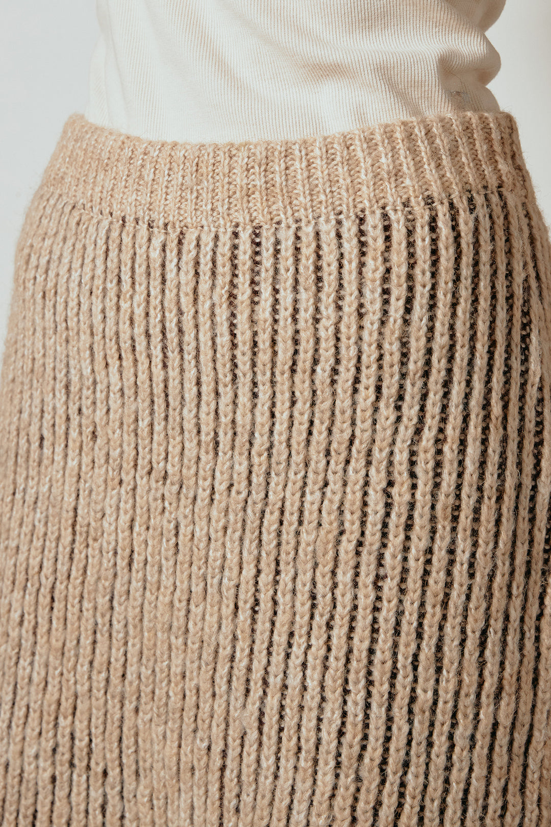 [SET]シャギージャガードニットトップス+アルパカタッチニットタイトスカート(2set)