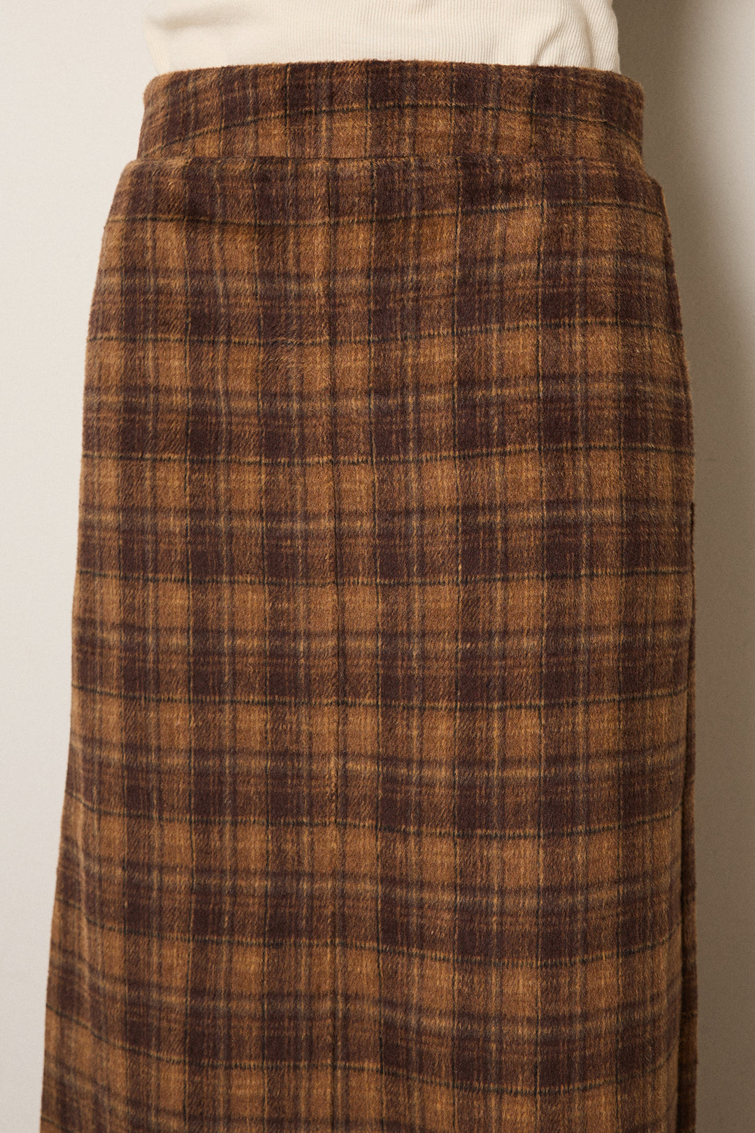 シャギーチェックストレートスカート