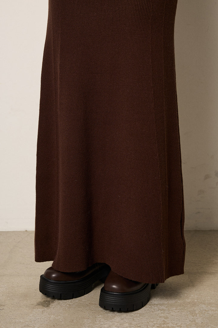 [SET]リバーシブルエコムートンコート+リブナローニットスカート(2set)