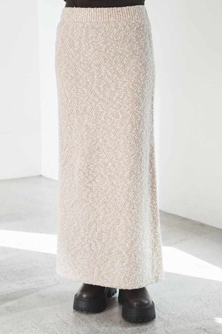 [SET]デカポケスエポンジャケット+ツイード風MIXスラブスカート(2set)