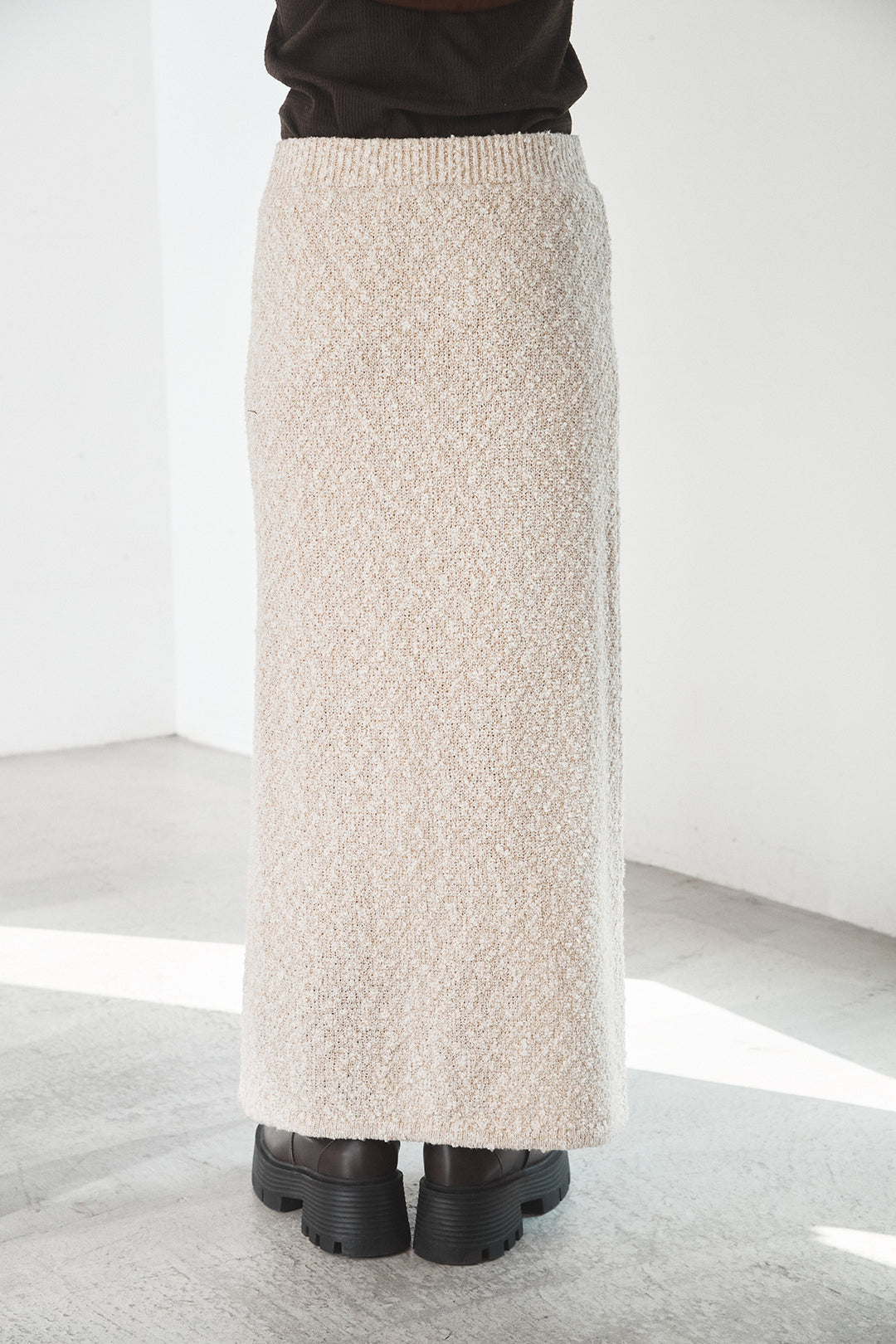 [SET]デカポケスエポンジャケット+ツイード風MIXスラブスカート(2set)