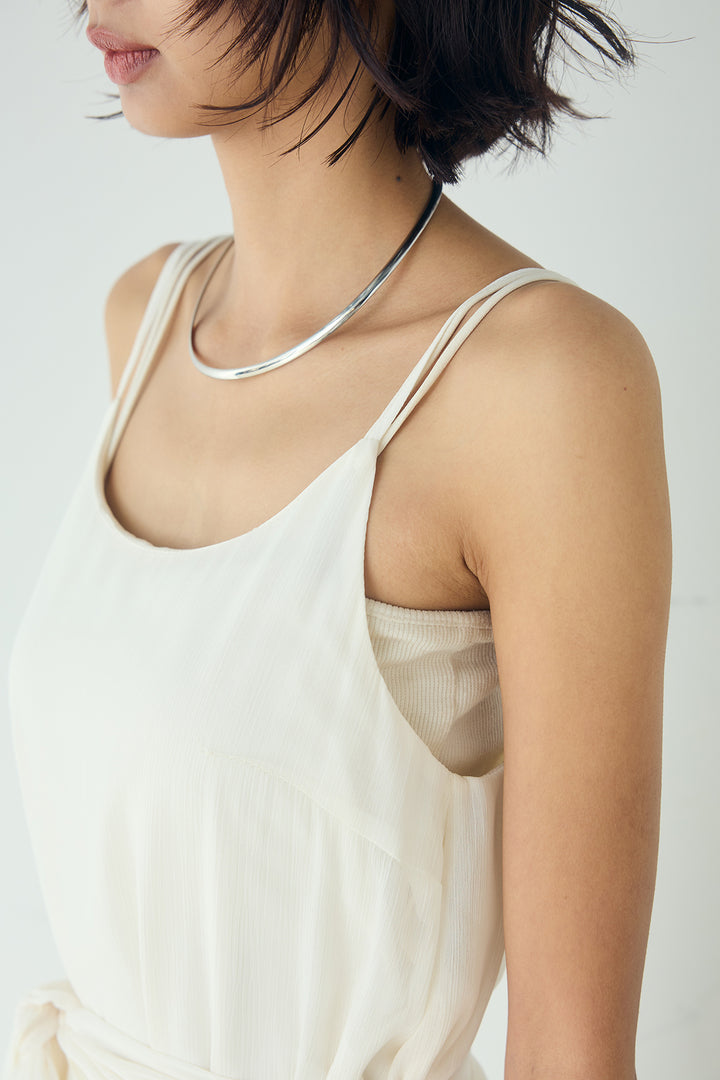 [SET]ナイロンツイルフィールドジャケット+シアーフリルキャミワンピース(2set)