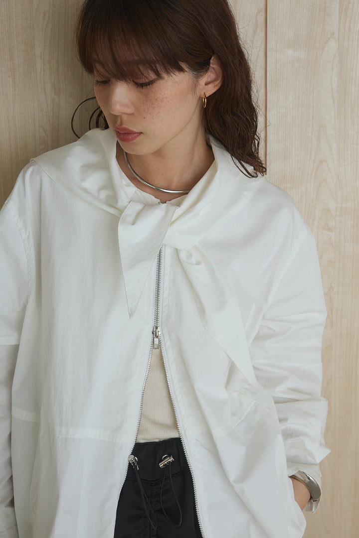 ビッグカラーダブルジップアウター