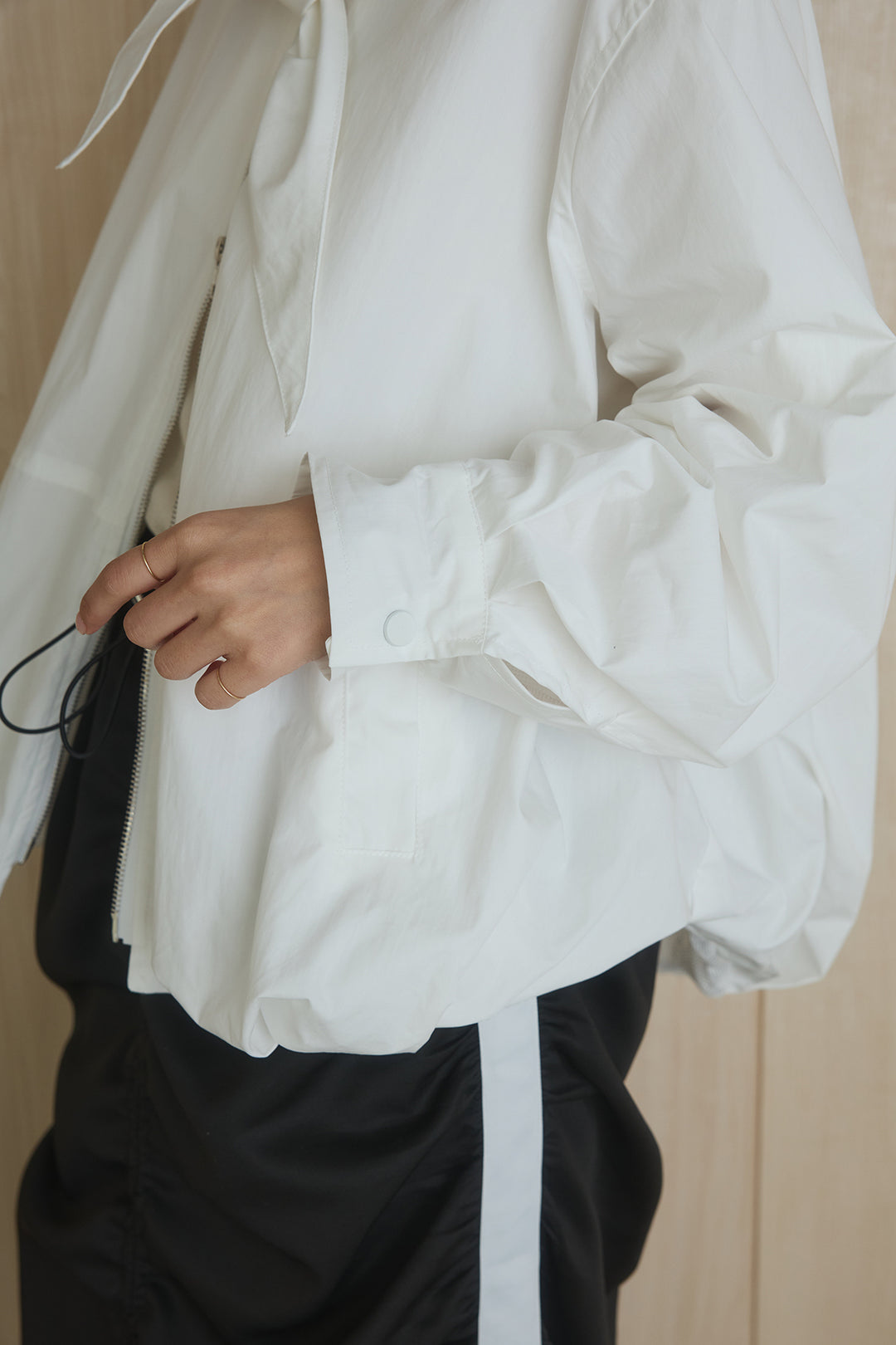 ビッグカラーダブルジップアウター