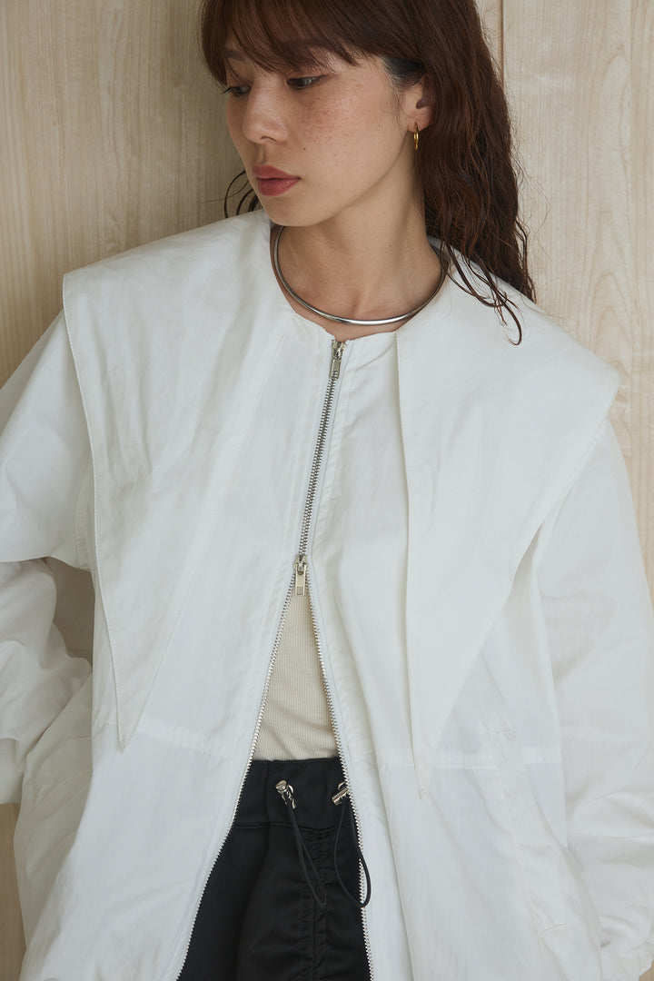 ビッグカラーダブルジップアウター