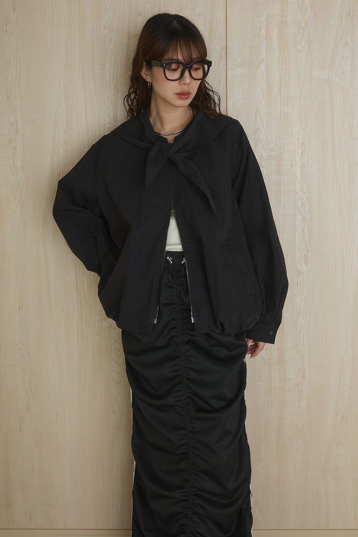 ビッグカラーダブルジップアウター