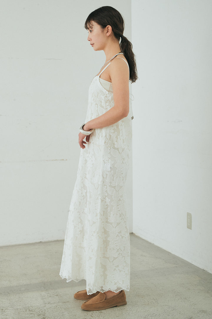 [SET]袖シャーリングオーバーサイズMA1+総レースキャミワンピース(2set)