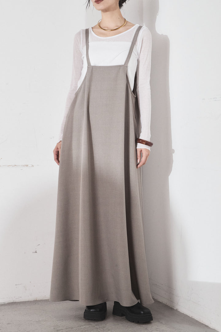 [SET]コード刺繍リラックスニットカーディガン+フレアリラックスキャミワンピース(2set)