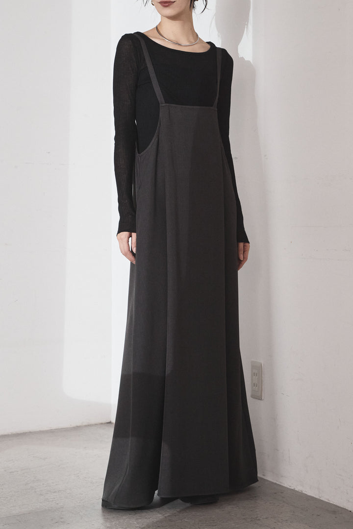 [SET]コード刺繍リラックスニットカーディガン+フレアリラックスキャミワンピース(2set)