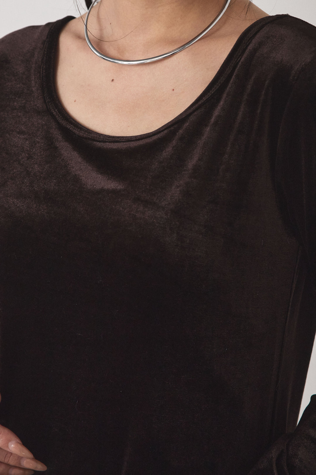 【即納】ベロアバレエネックワンピース