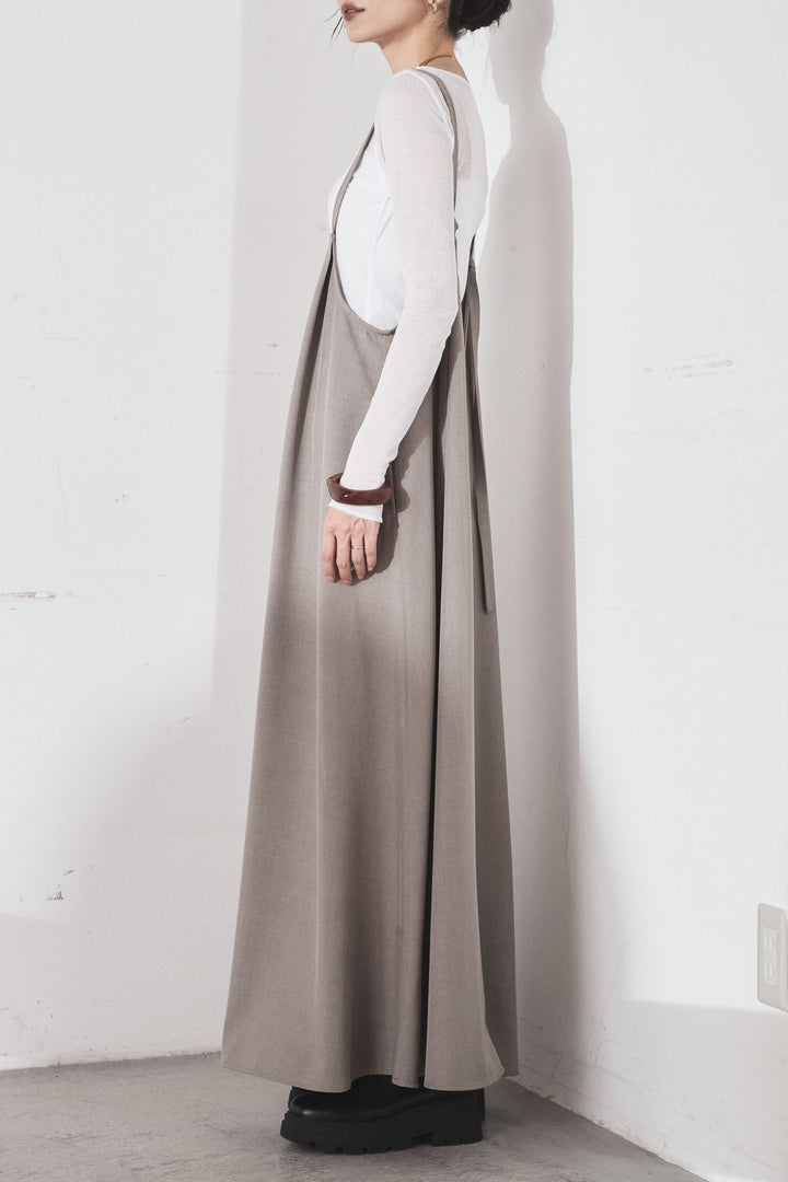 [SET]コード刺繍リラックスニットカーディガン+フレアリラックスキャミワンピース(2set)