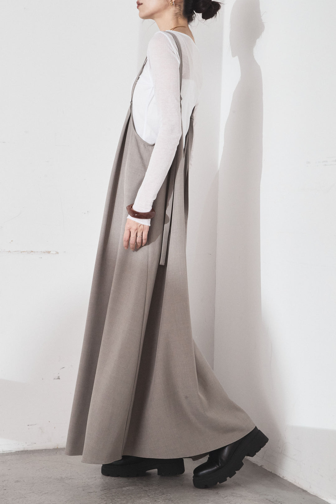 [SET]コード刺繍リラックスニットカーディガン+フレアリラックスキャミワンピース(2set)