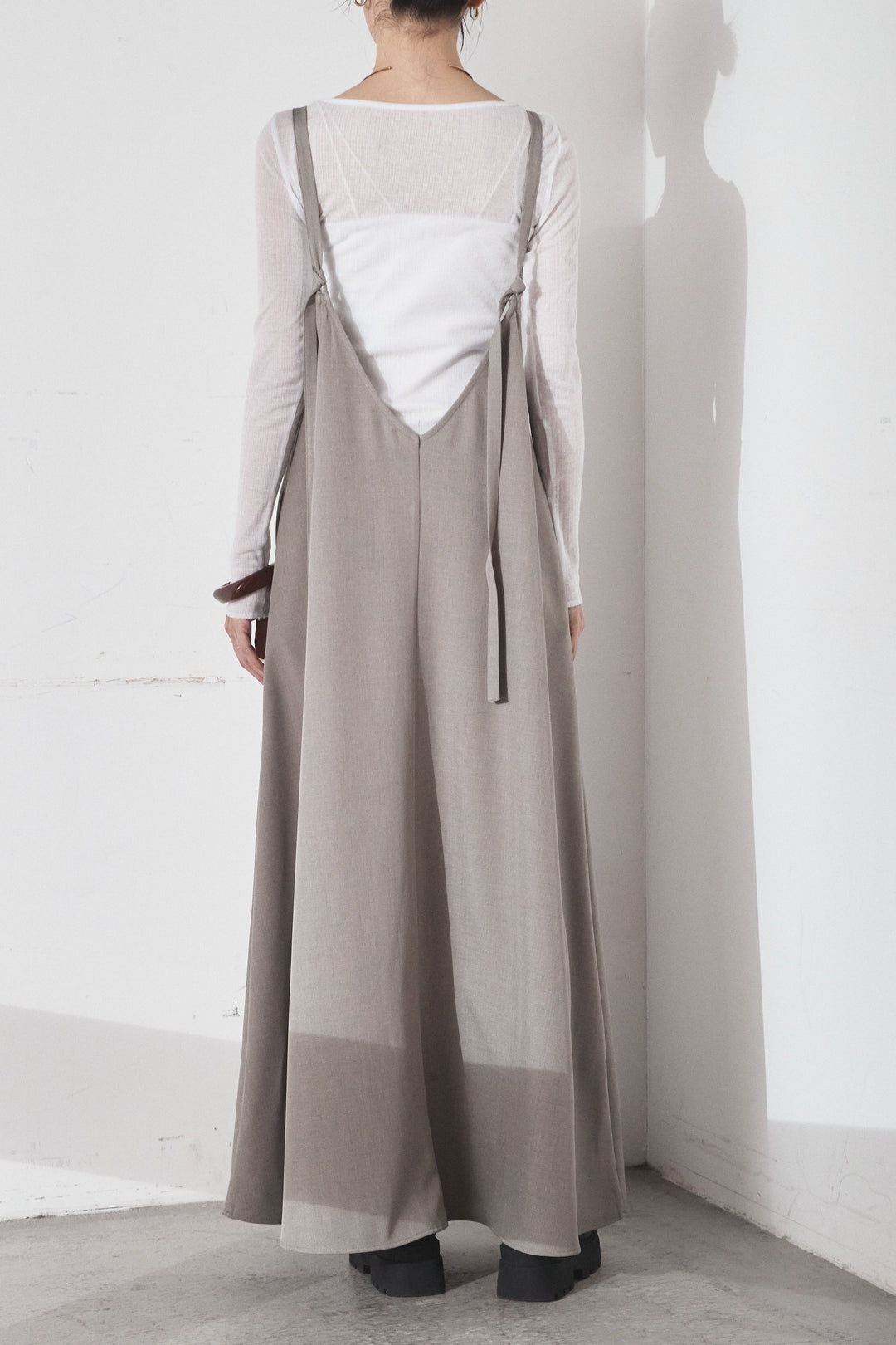 [SET]コード刺繍リラックスニットカーディガン+フレアリラックスキャミワンピース(2set)