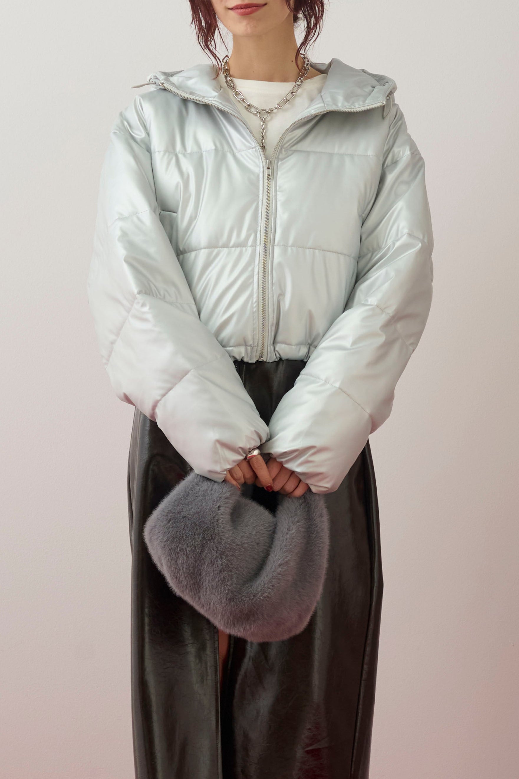 HYEIN SEO Transparent Padded Jacket シルバー HYEIN SEO Transparent Padded Jacket シルバー