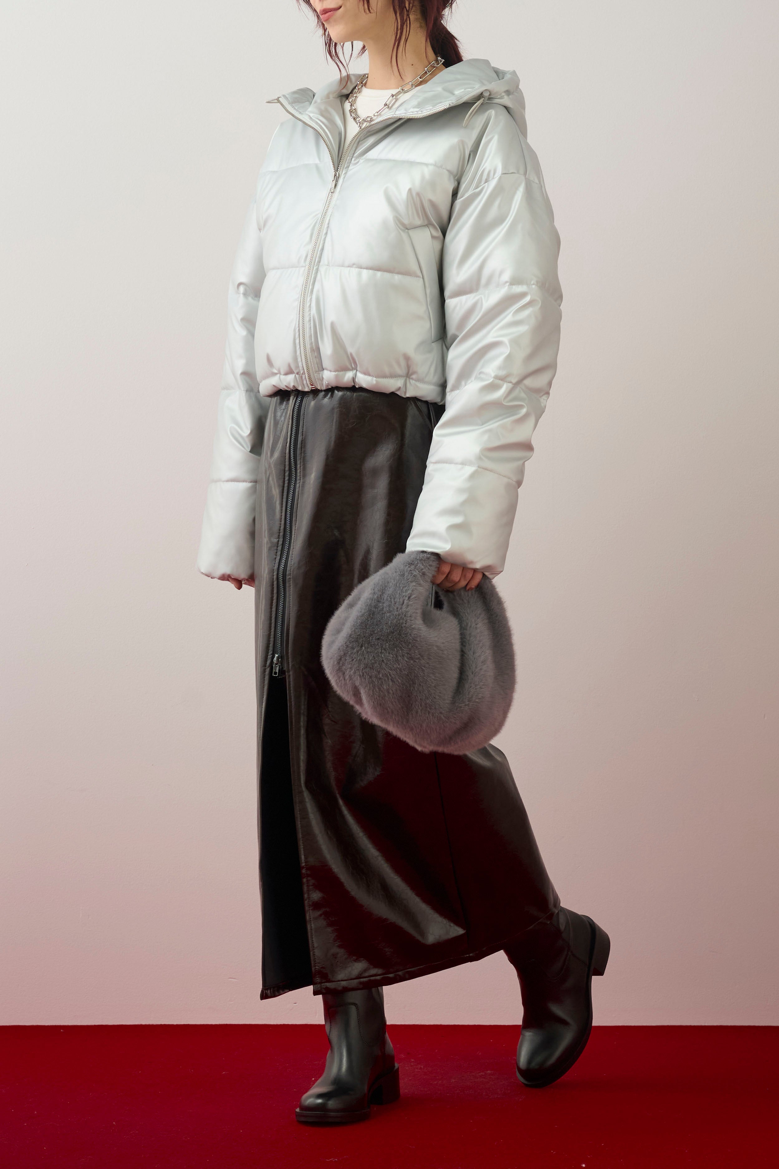 ファイバーダウンフードジャケット/シルバー – ESICA