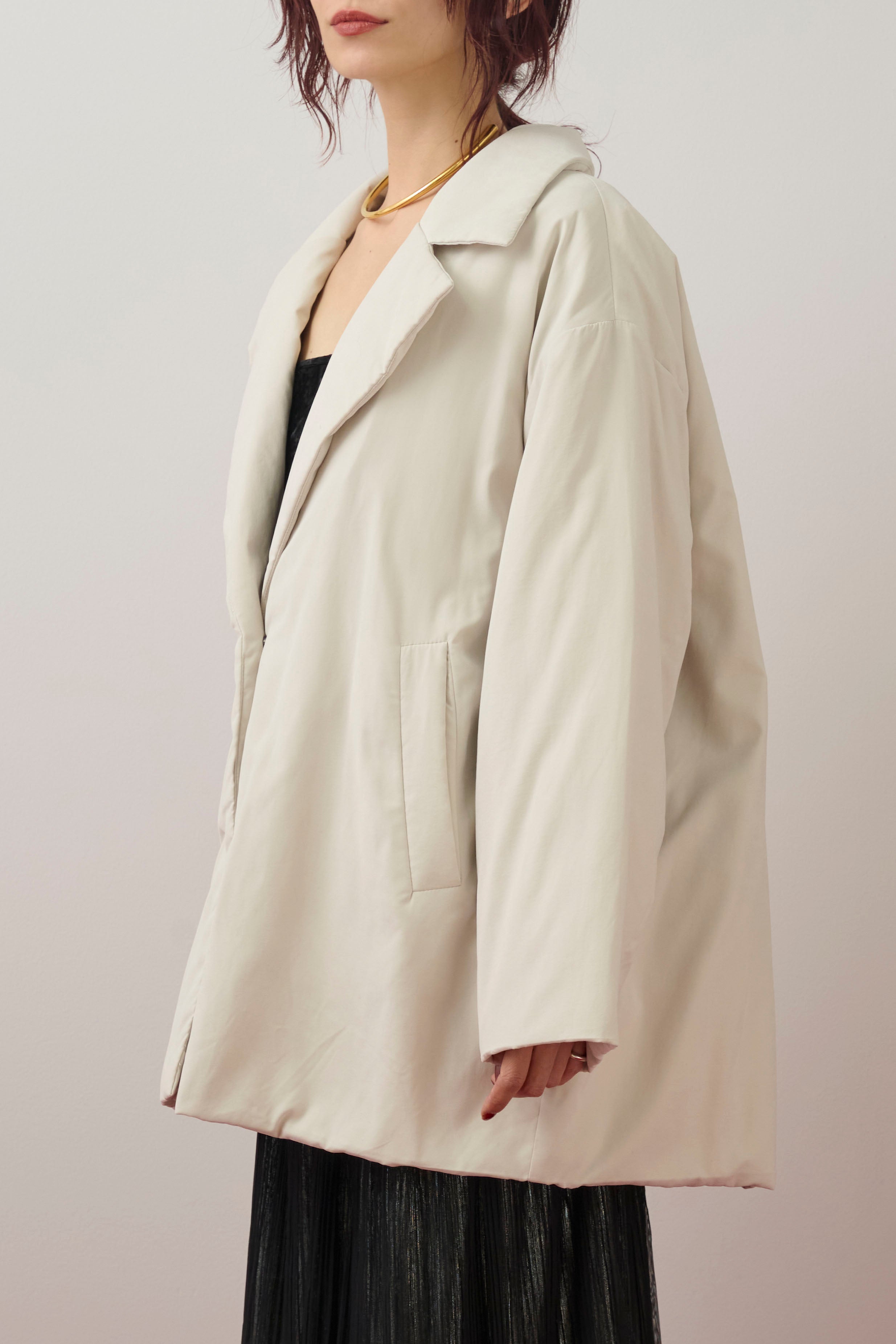 中綿テーラードミドルコート/オフ – ESICA