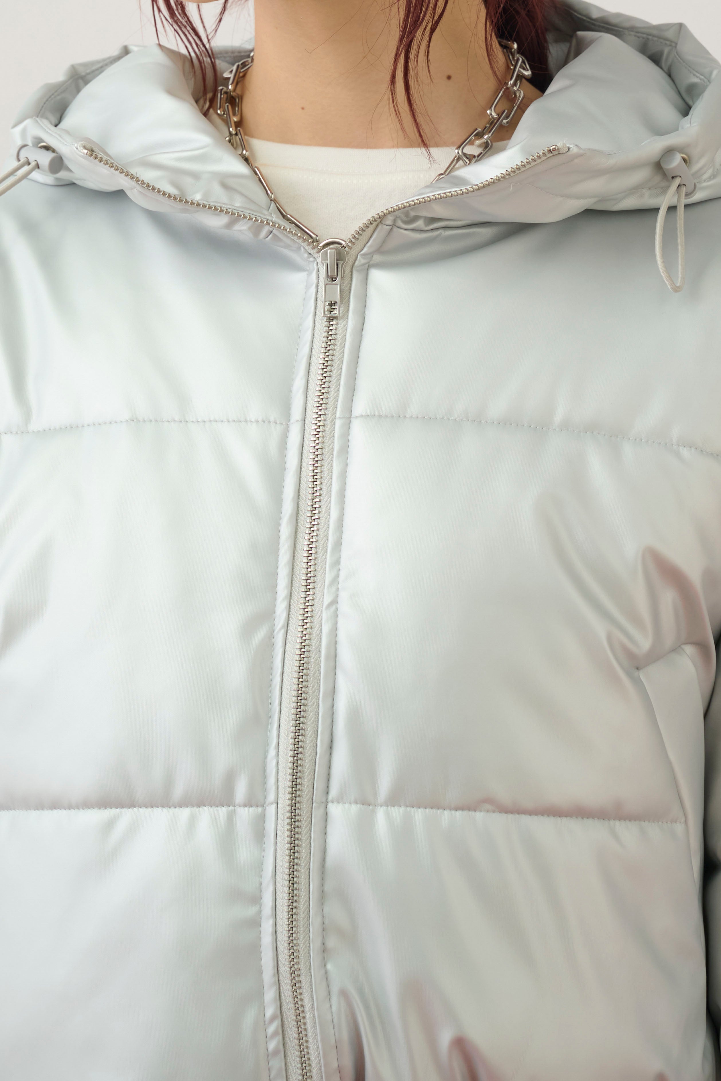 ファイバーダウンフードジャケット/シルバー – ESICA