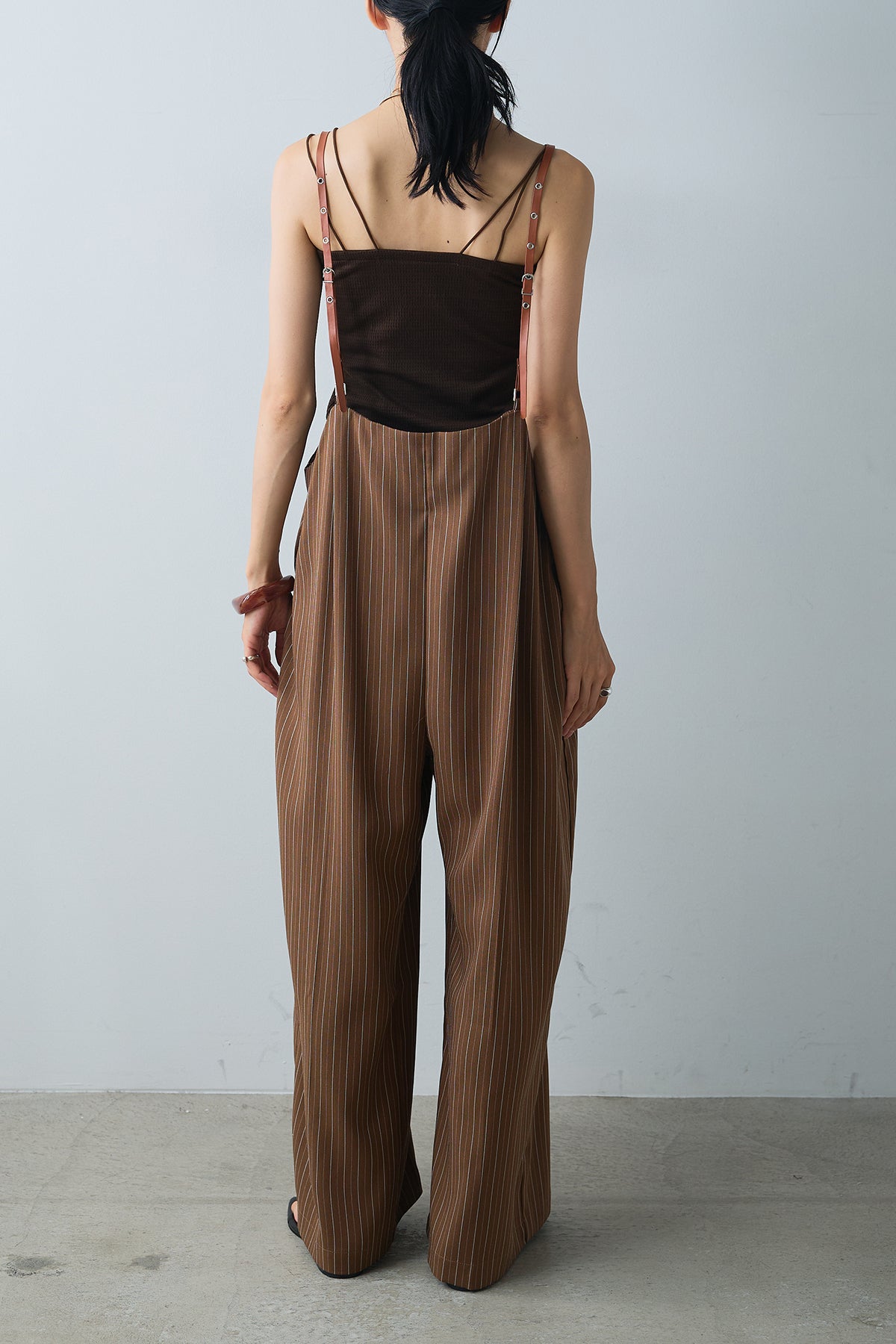 ヘリンボーンストライプサス付きオールインワン – ESICA