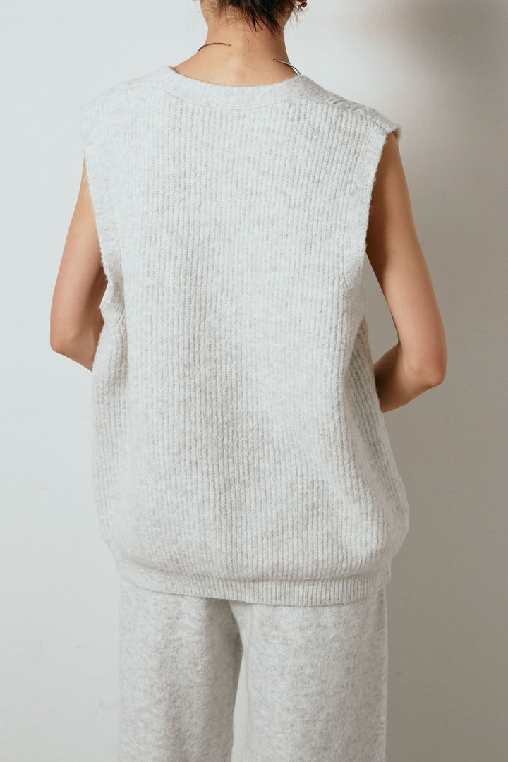 [SET]3ピースフロントボタンニットSETUP