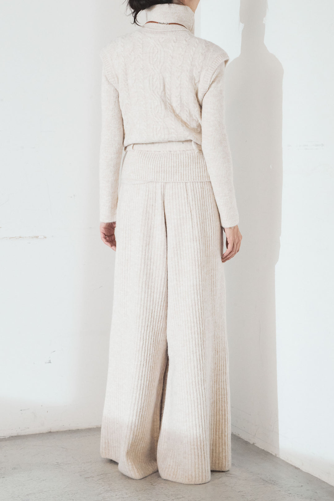 [SET]3ピースハイネックニットベストSETUP