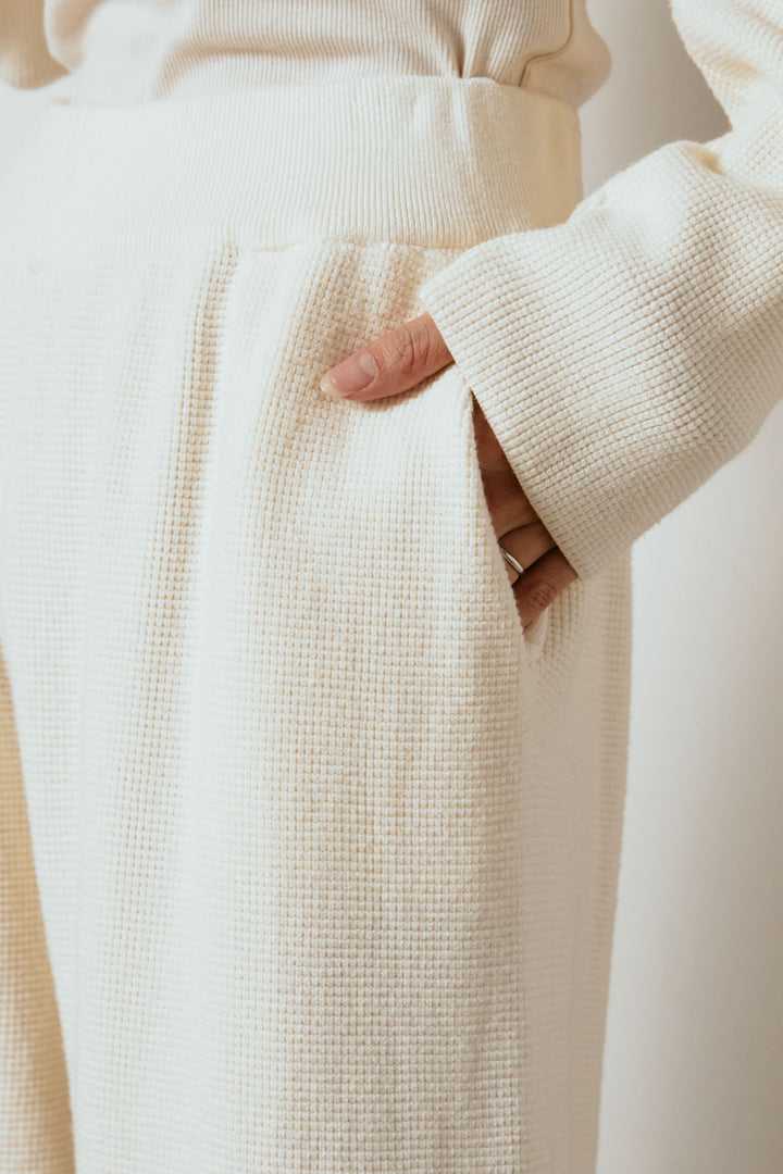 [SET]ウエスト巻きワッフルニットSETUP